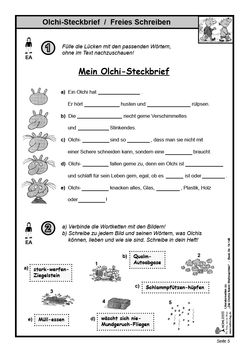 Die Olchis feiern Weihnachten - Literaturseiten