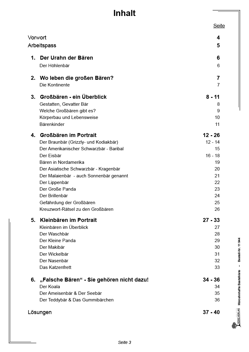 Lernwerkstatt Bären Lernwerkstatt Bären