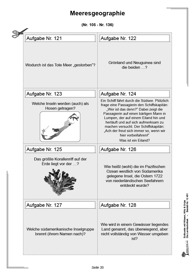 Erdkunde mit Wissen, Witz & Grips  -  Die Lernkartothek