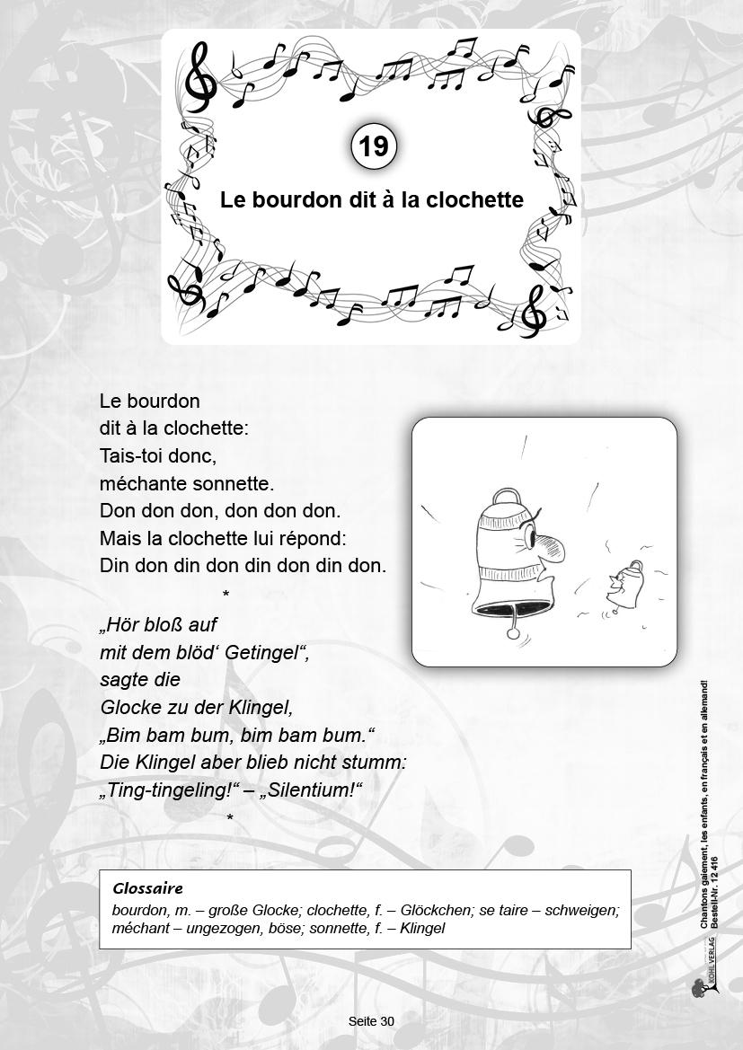Chantons gaiement, les enfants, en francais et en allemand!