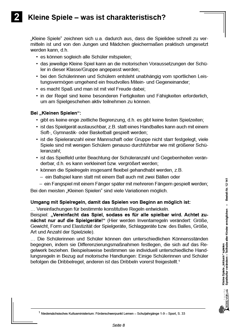 Kleine Spiele inklusiv spielen