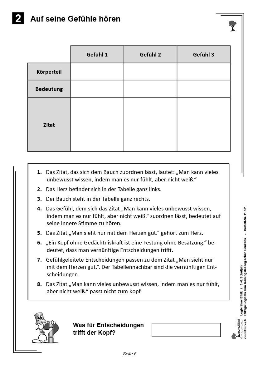 Logikrätsel Ethik 3-6