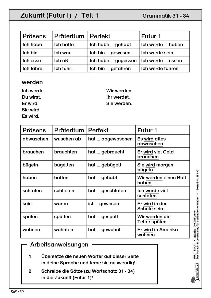 Multi-Kulti - Deutsch als Zweitsprache - Band 4: Die Zeitformen