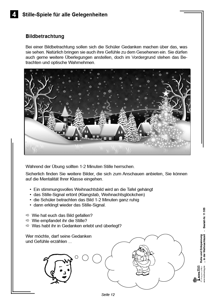 Ruhe und Entspannung - ... in der Weihnachtszeit / Grundschule