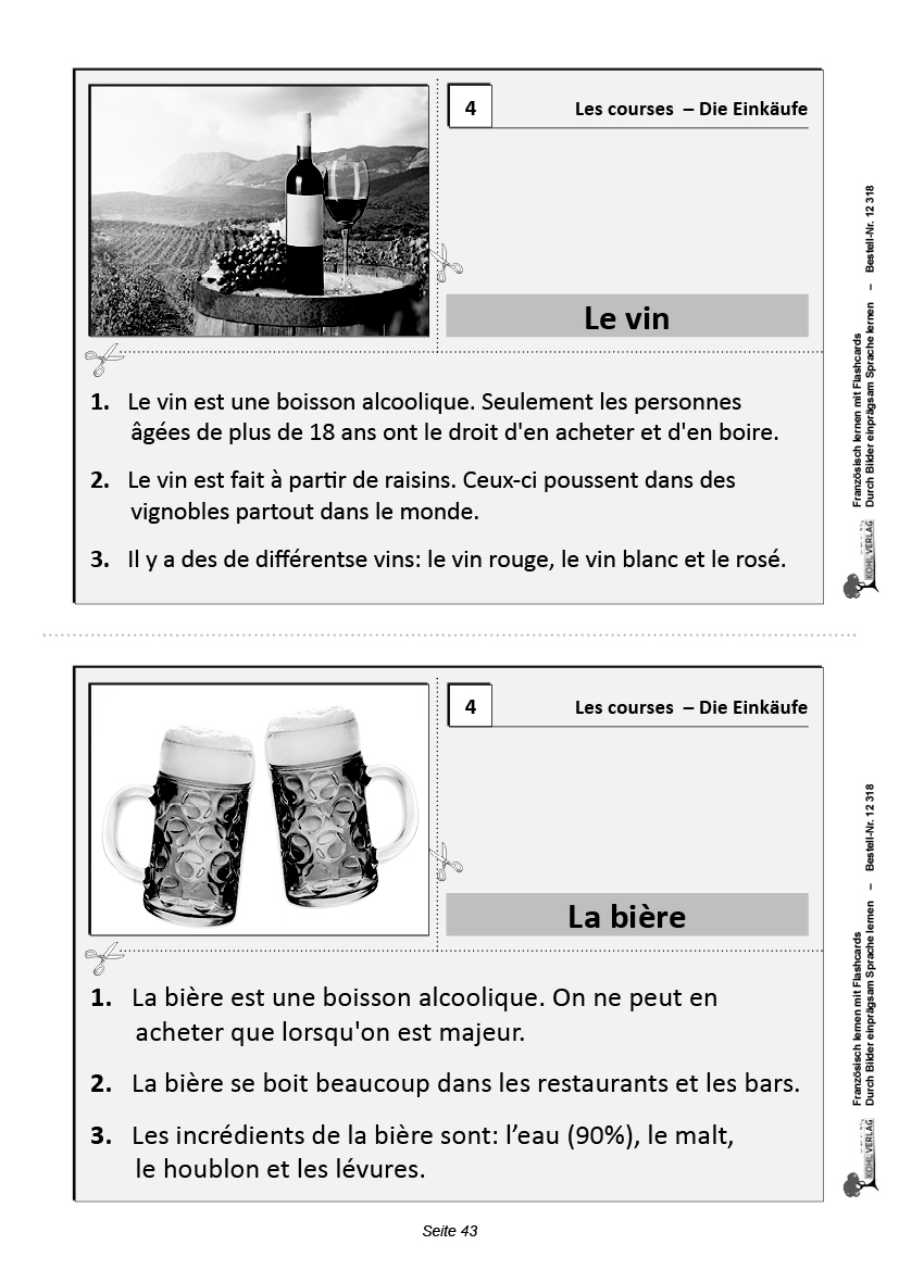 Französisch lernen mit Flashcards