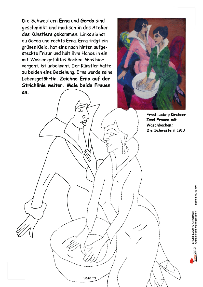 Ernst Ludwig Kirchner ... anmalen und weitergestalten