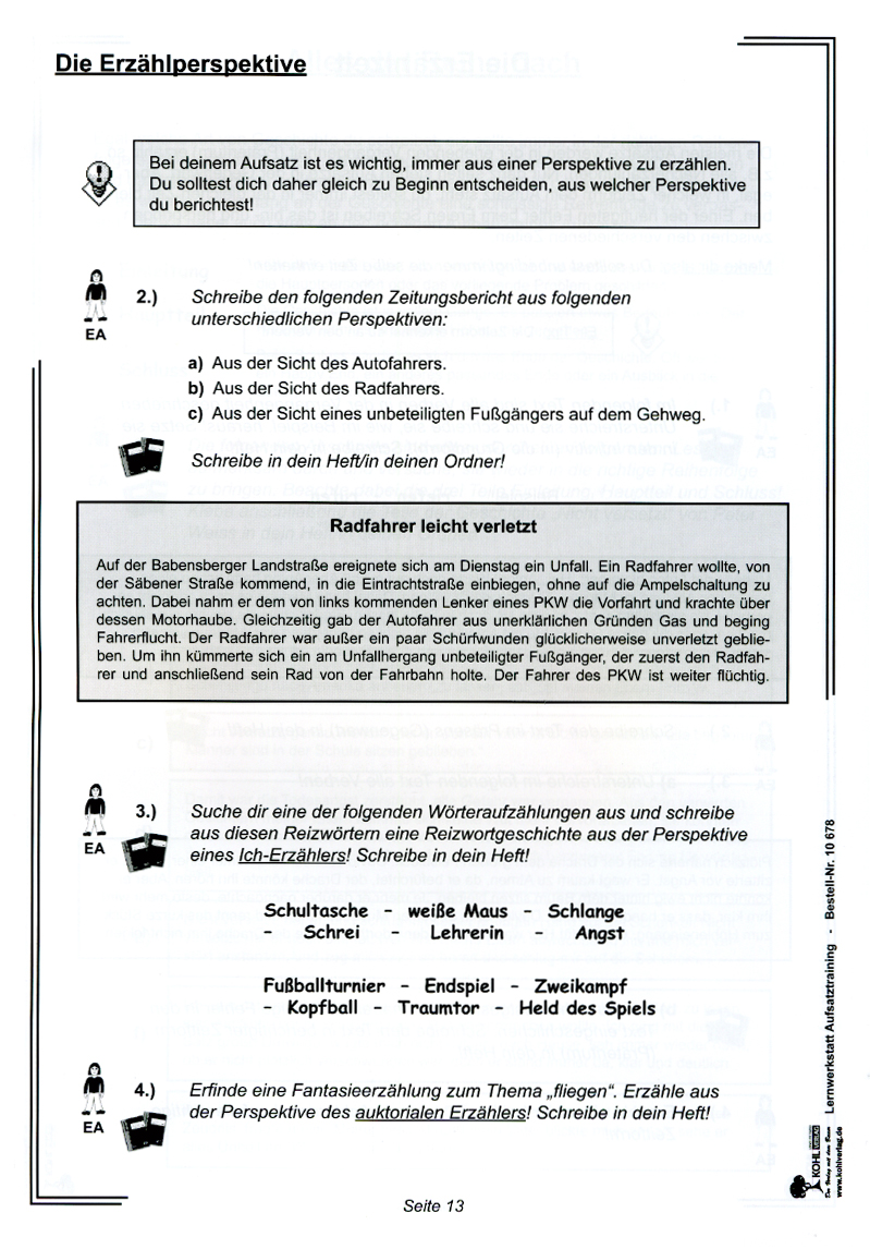 Lernwerkstatt Aufsatztraining