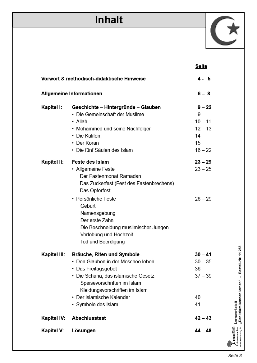 Lernwerkstatt Den Islam kennenlernen