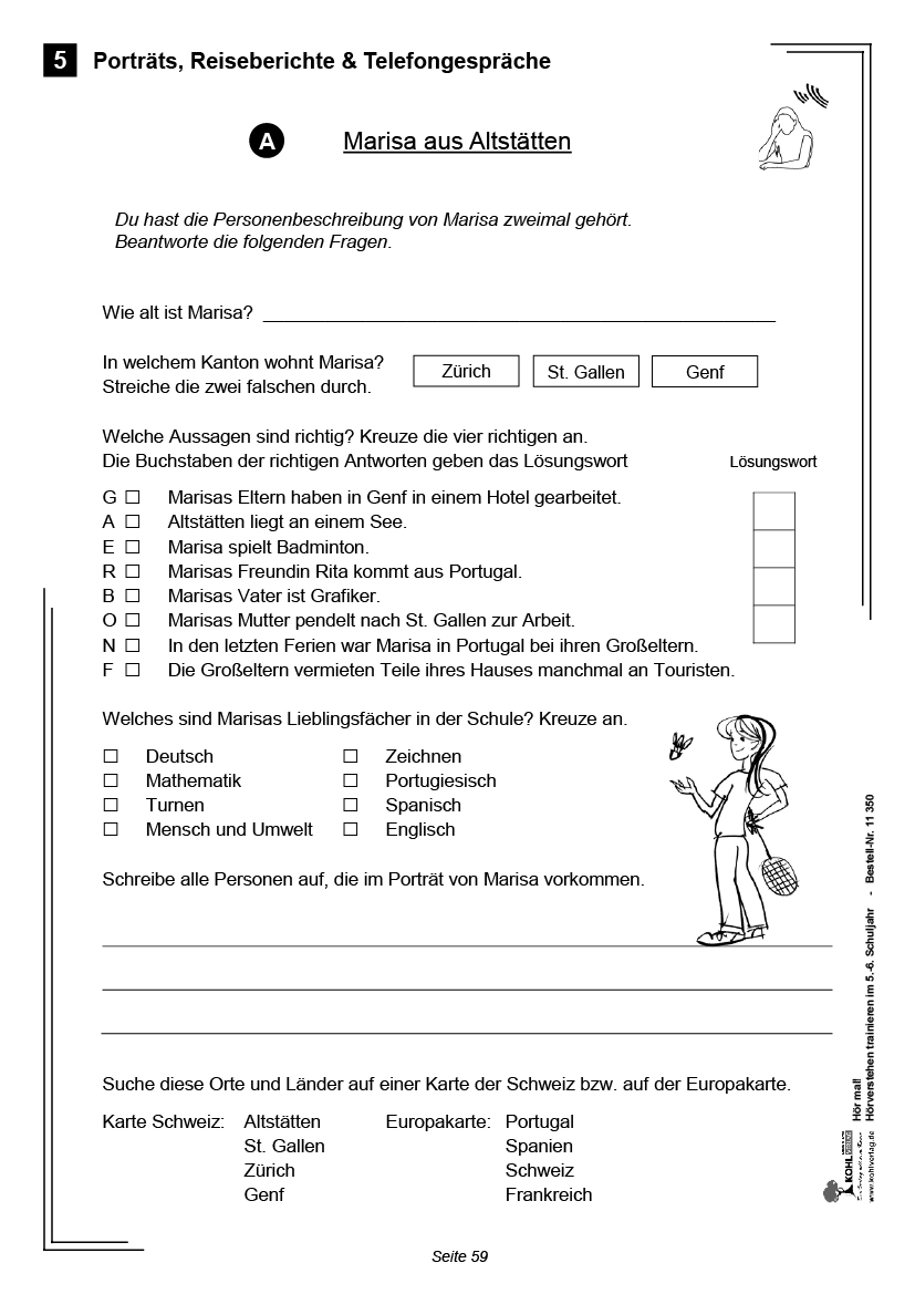 Hör mal! / Klasse 5-6 - Hörverstehen trainieren im 5.-6. Schuljahr
