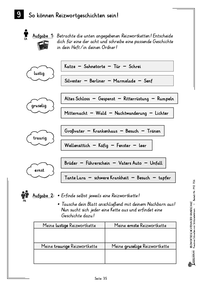 Reizwortgeschichten / Grundschule