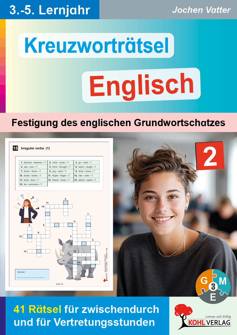Kreuzworträtsel Englisch / 3.-5. Lernjahr