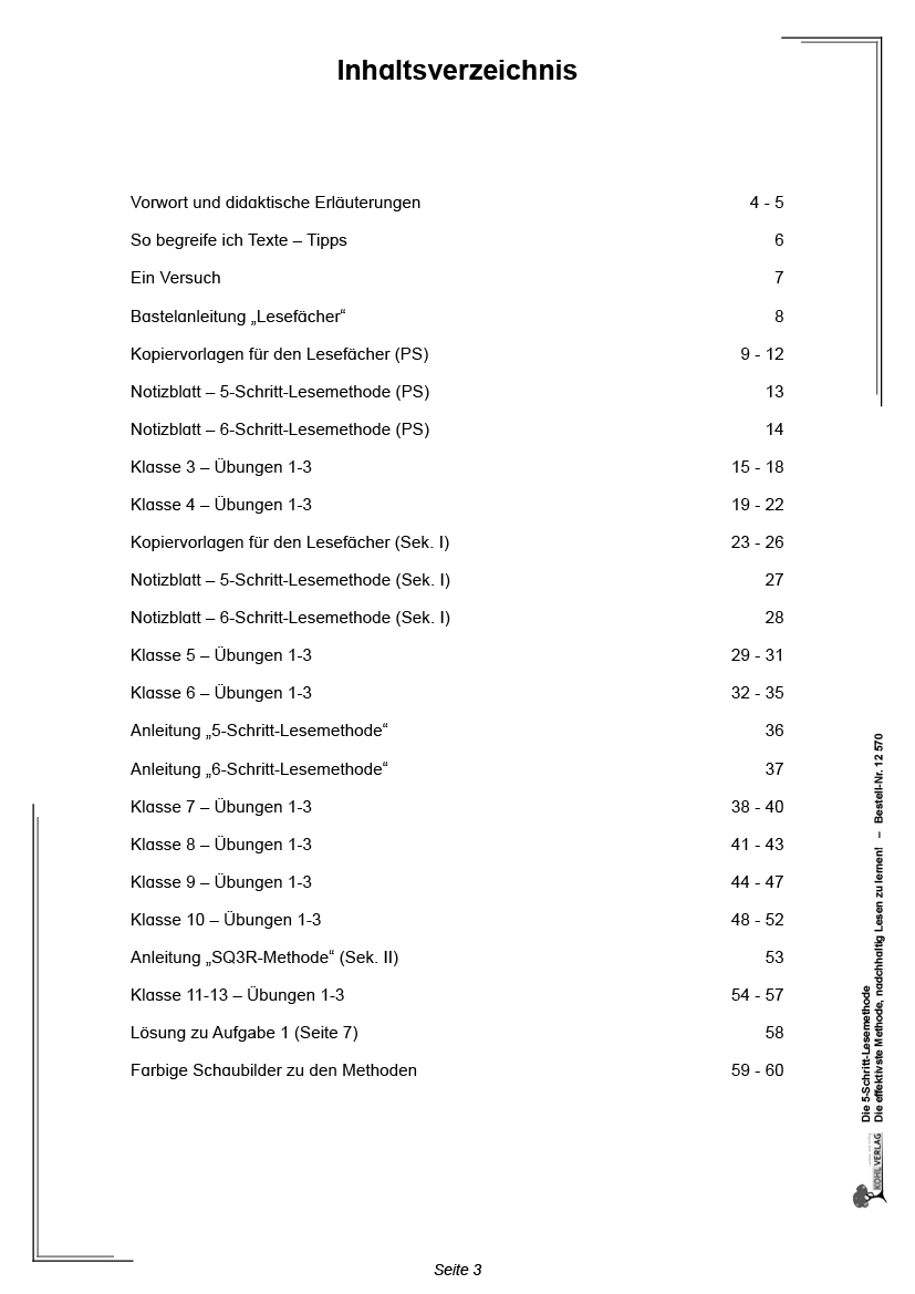 5 Schritt-lesemethode übungen Mit Lösung Kostenlos Die 5-Schritt-Lesemethode