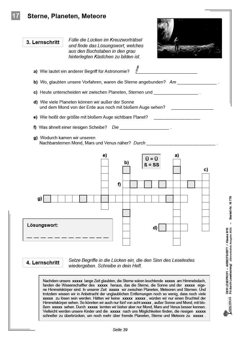 Der Leseprofi - Arbeitsheft / Klasse 9-10