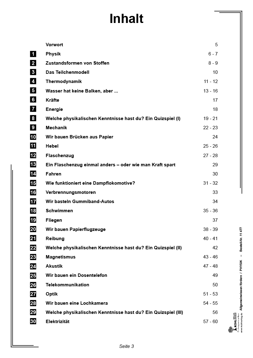 Allgemeinwissen fördern PHYSIK