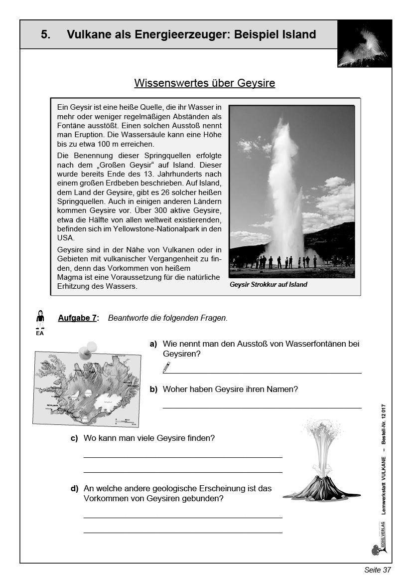 Lernwerkstatt Vulkane Lernwerkstatt Vulkane