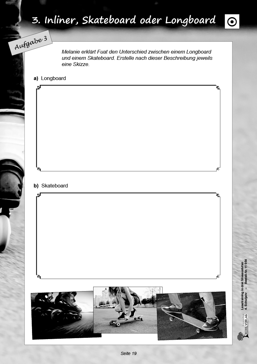 Lesetraining in drei Niveaustufen / Klasse 4
