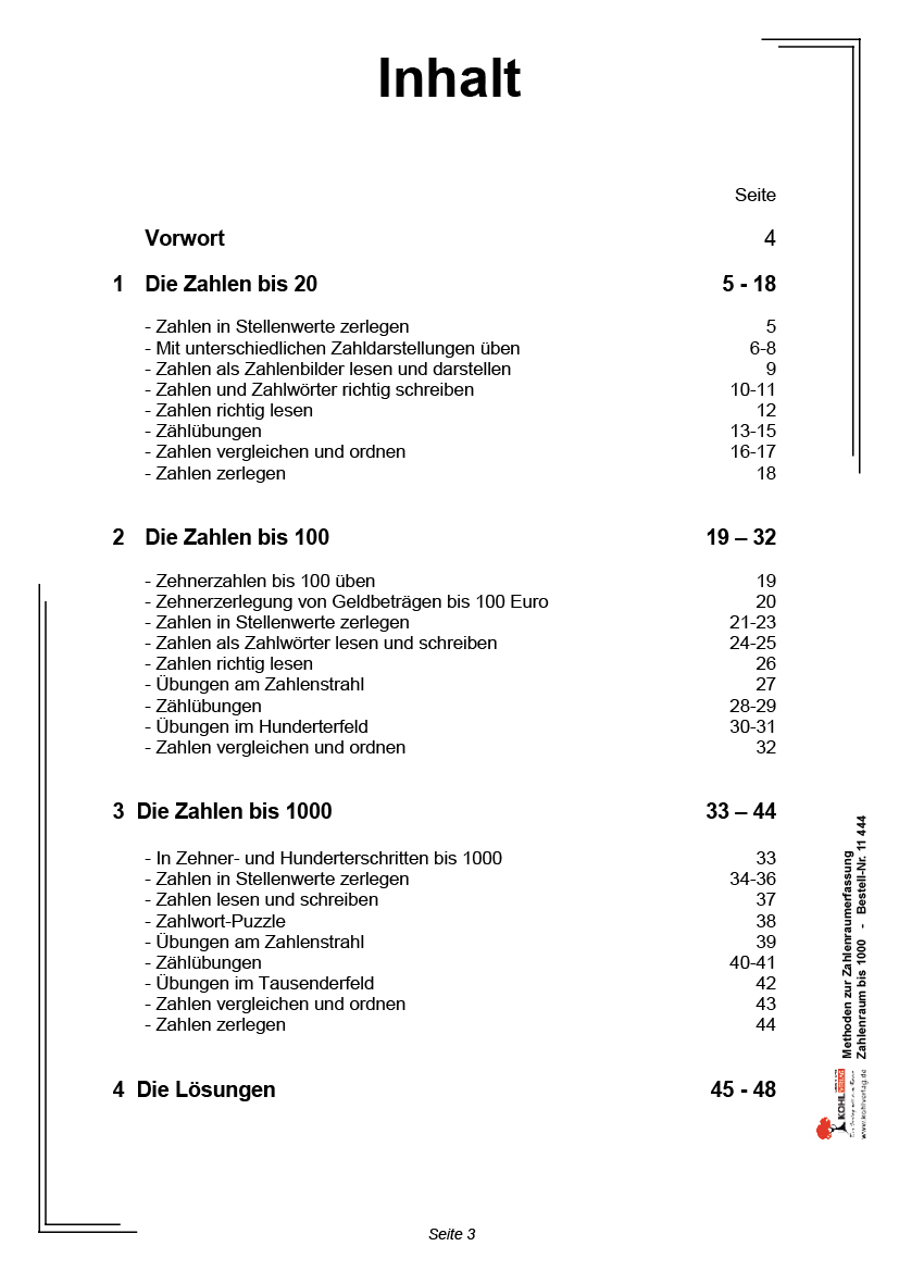 Methoden zur Zahlenraumerfassung