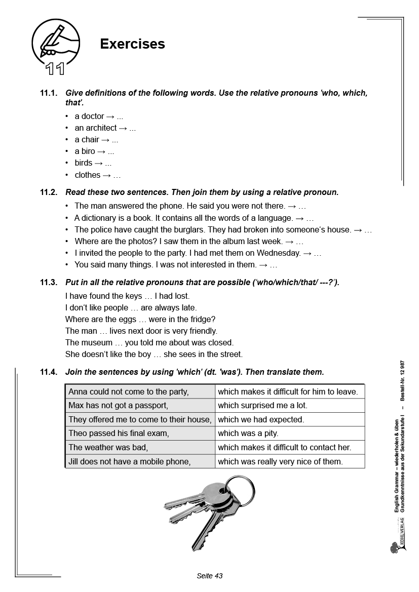 English Grammar wiederholen & üben / Band 1