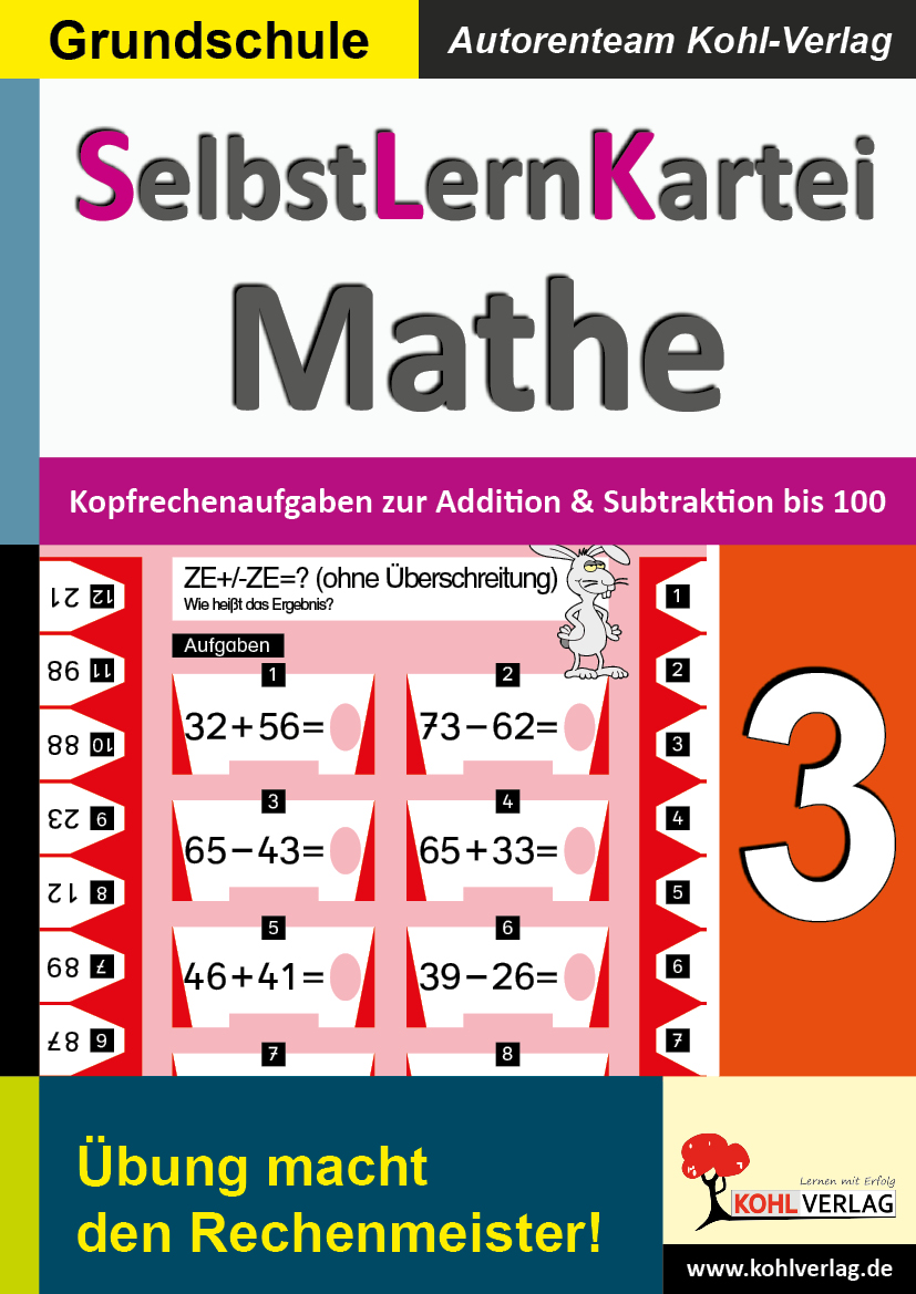 SelbstLernKartei Mathematik 3 - Band 1: Anspruchsvolle Kopfrechenaufgaben zur Addition/Subtraktion
