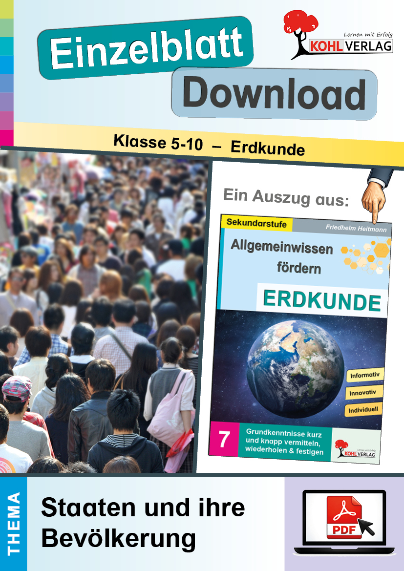 Allgemeinwissen fördern ERDKUNDE / Staaten und ihre Bevölkerung