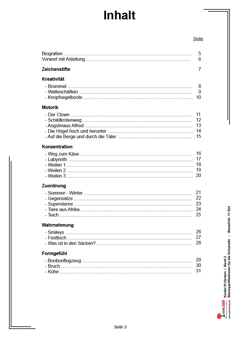 Kinder fit fördern in Kindergarten und Vorschule II