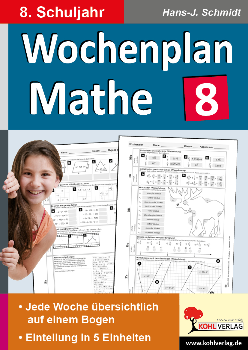 Wochenplan Mathe / Klasse 8 Wochenplan Mathe / Klasse 8