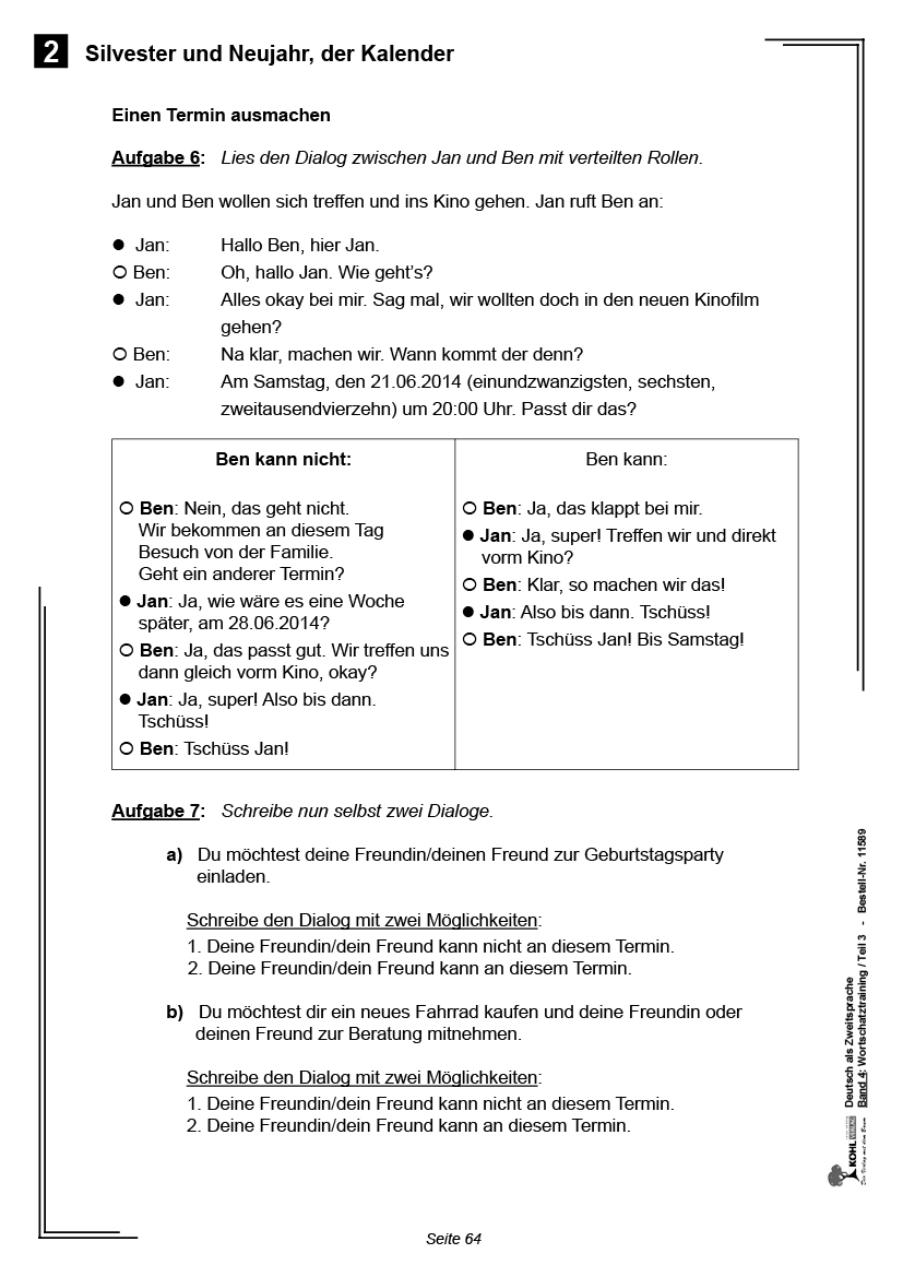 Deutsch als Zweitsprache in Vorbereitungsklassen / Band 4