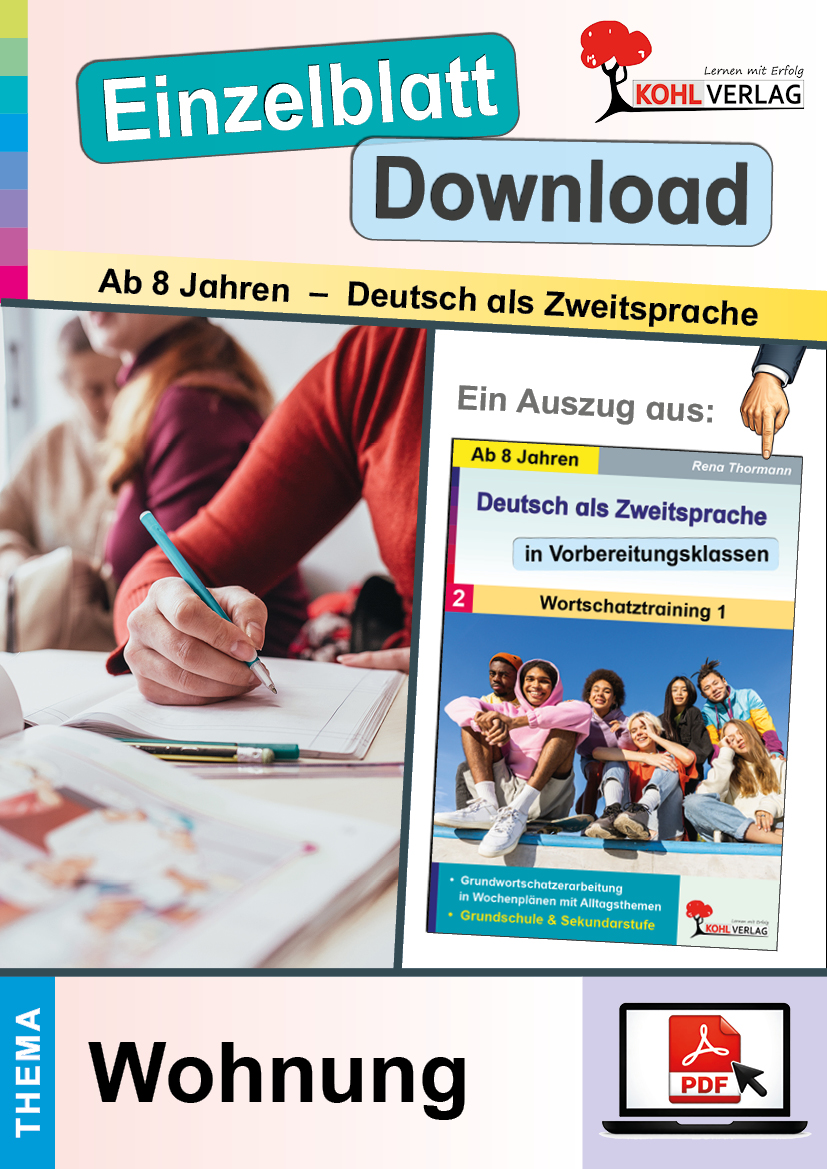Deutsch als Zweitsprache in Vorbereitungsklassen - Wortschatztraining: Wohnung