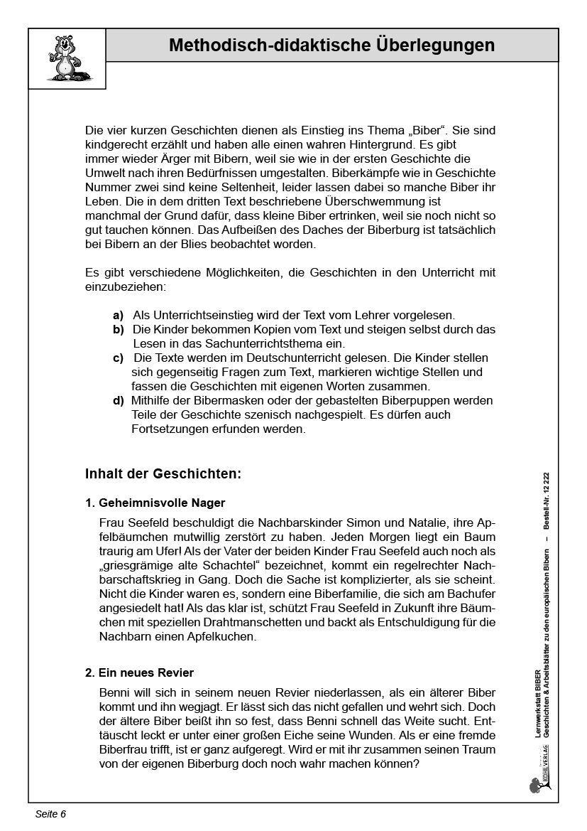 Lernwerkstatt Biber Lernwerkstatt Biber