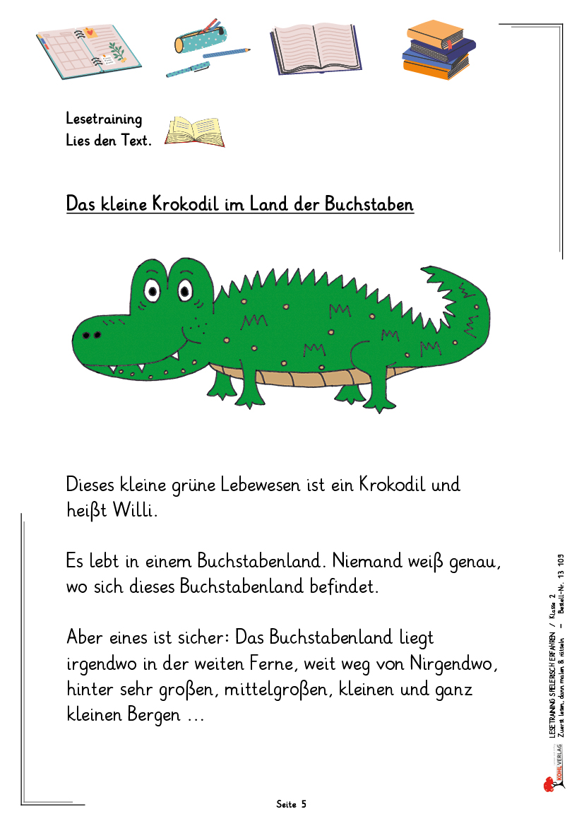 Lesetraining spielerisch erfahren / Klasse 2