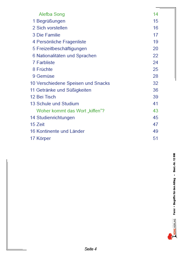 FARSI / Begriffe für den Alltag (Band 5)