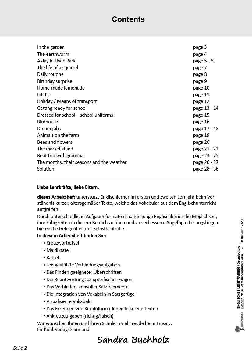 Englisches Lesetraining II