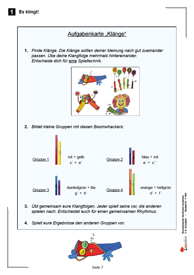 Boomwhackers fachfremd einsetzen / Klasse 3-6