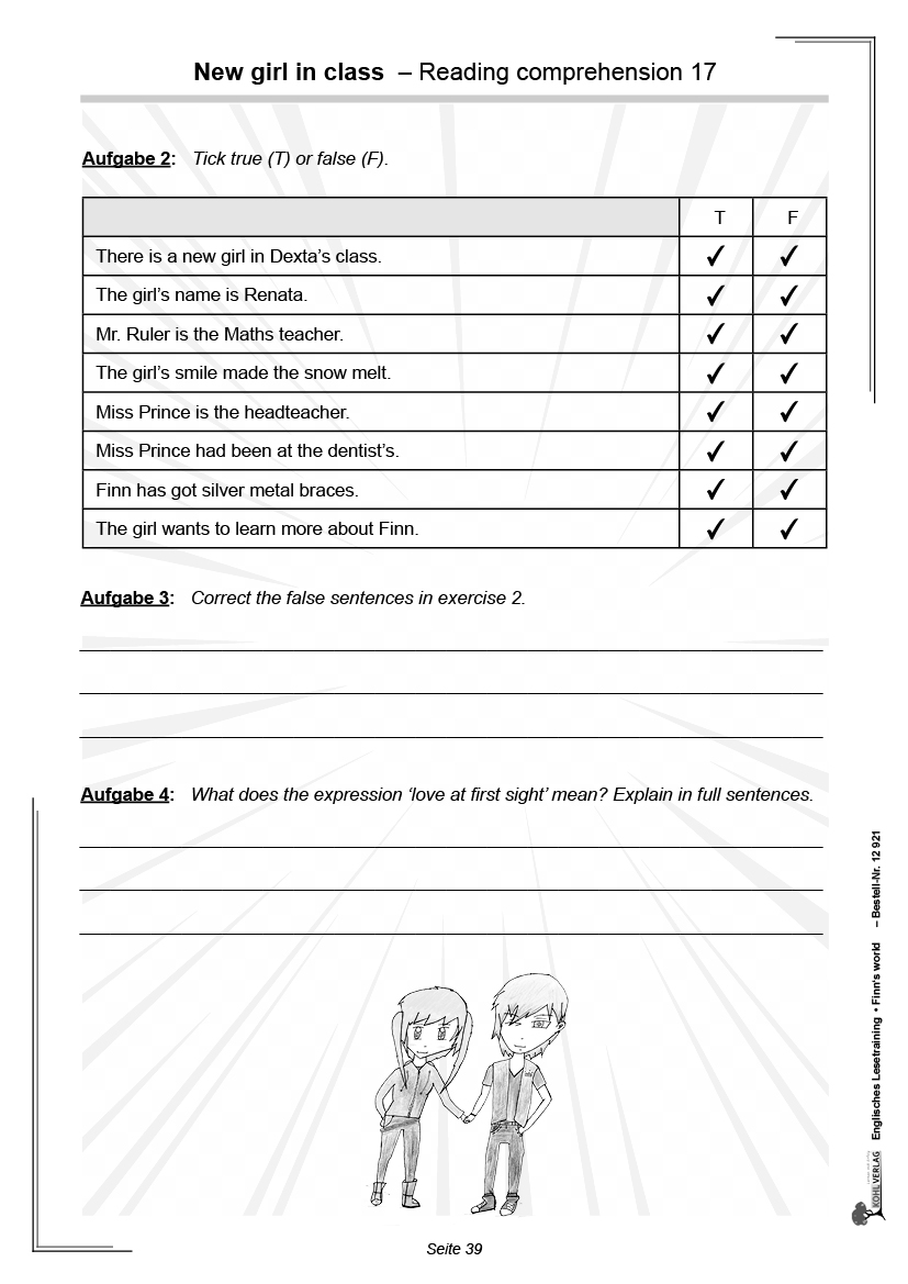 Englisches Lesetraining - Finn's world