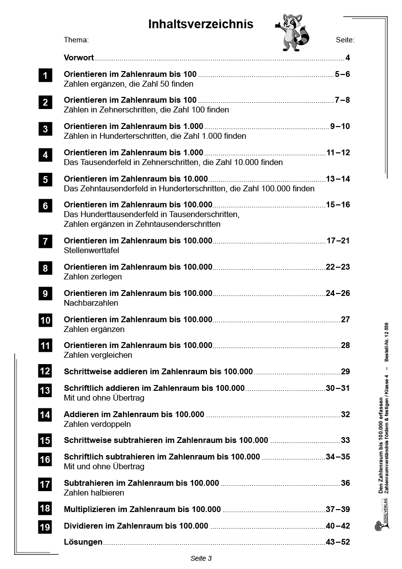 Den Zahlenraum bis 100.000 erfassen