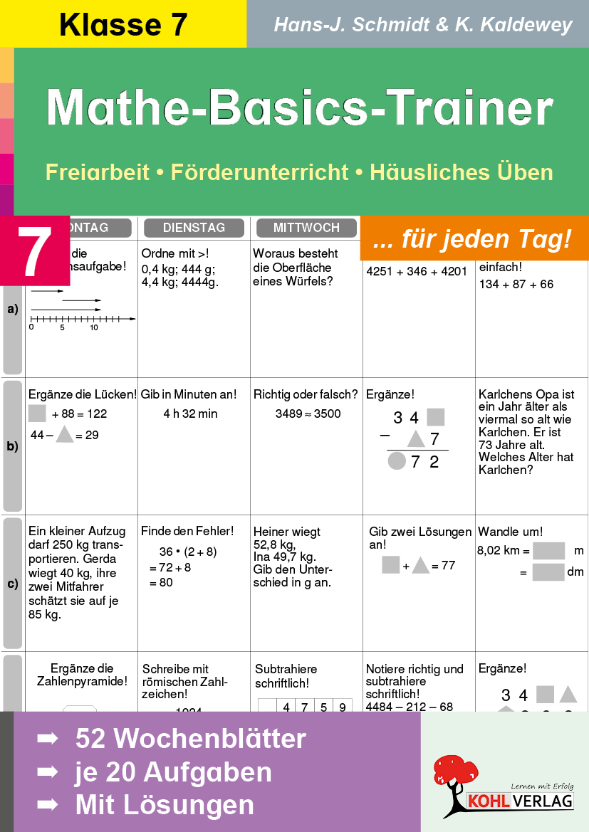 Mathe-Basics-Trainer / Klasse 7