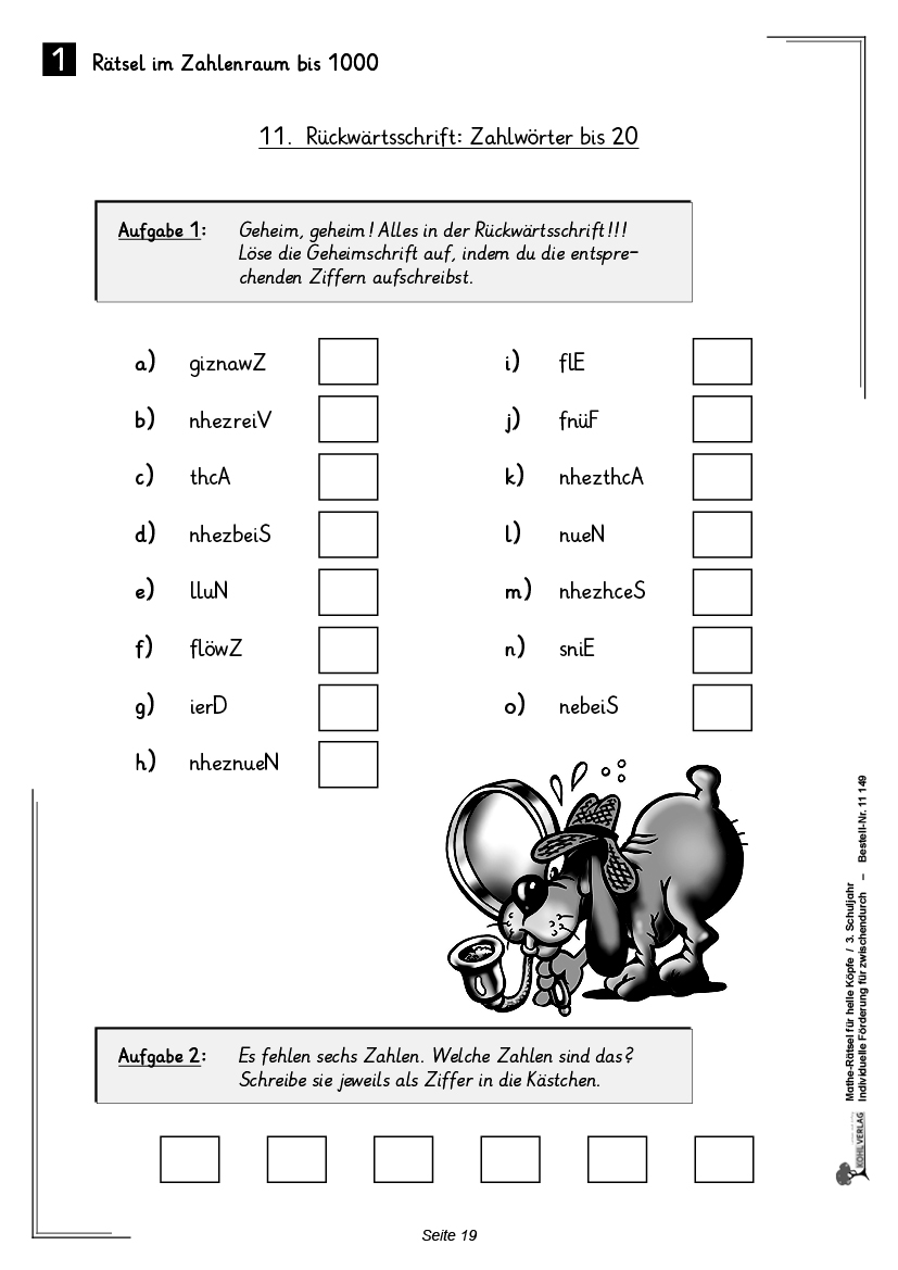 Mathe-Rätsel für helle Köpfe / Klasse 3