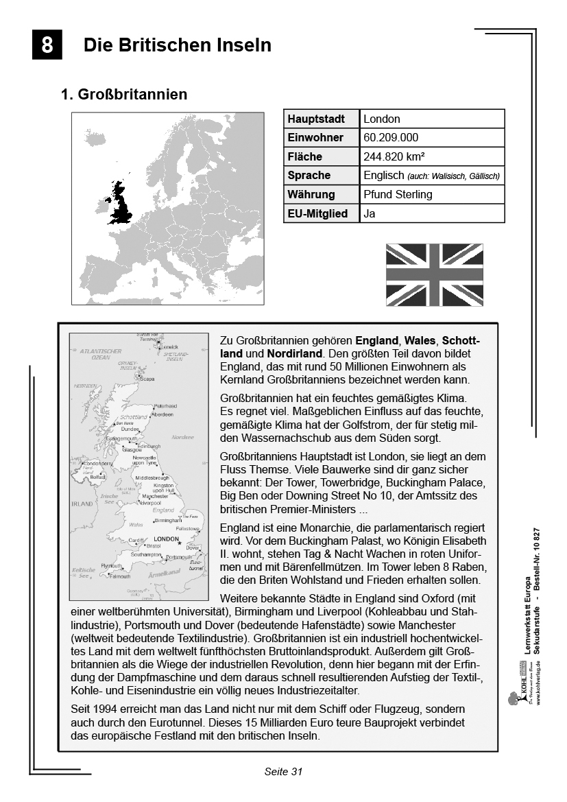 Lernwerkstatt Europa / Sekundarstufe