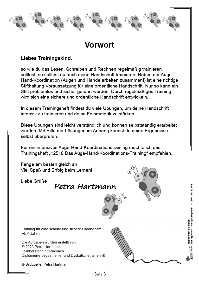 Handschrift trainieren