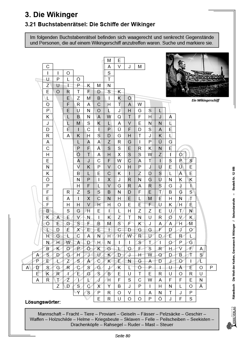 Rätselbuch Die Welt der Kelten, Germanen & Wikinger