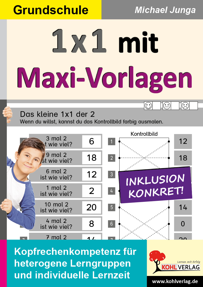 1x1 mit Maxi-Vorlagen - Kopfrechenkompetenz für heterogene Lerngruppen und ILZ
