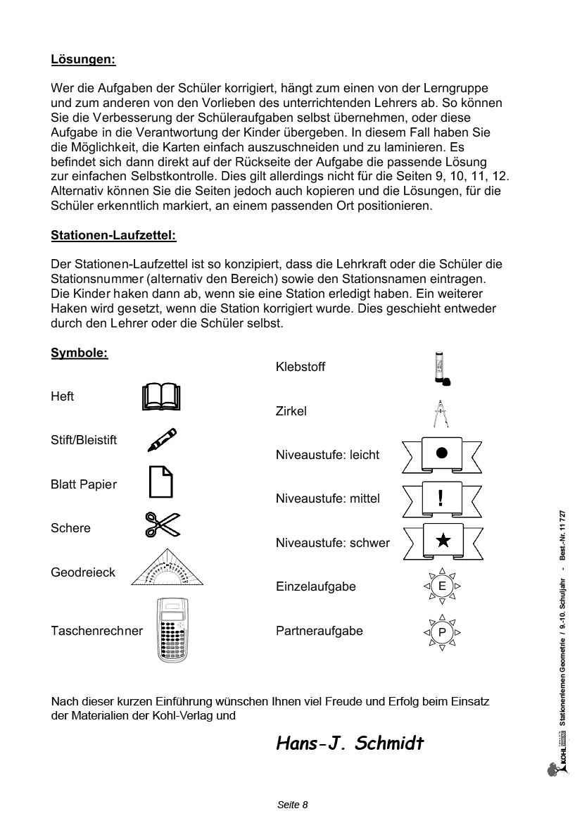 Stationenlernen Geometrie / Klasse 9-10