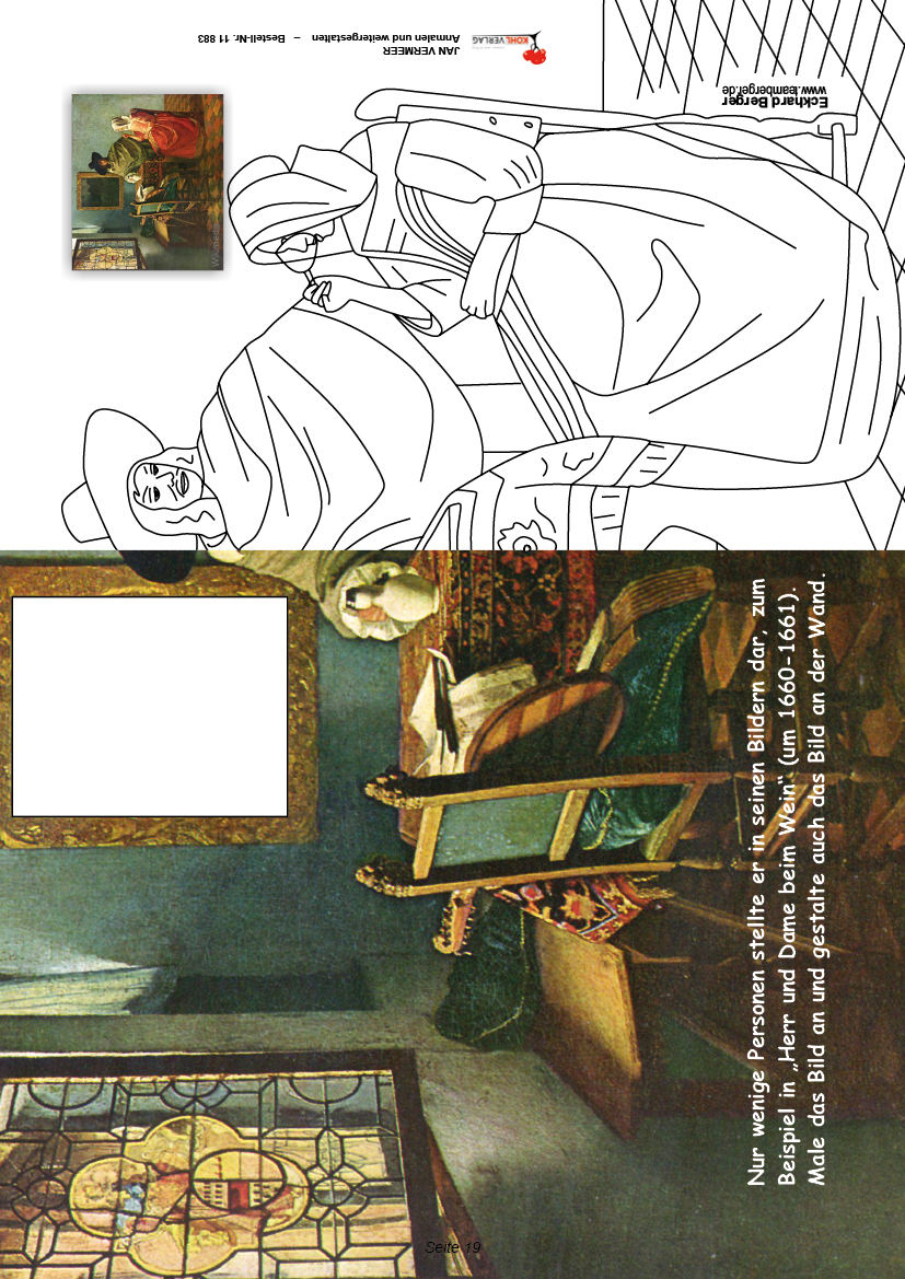 Jan Vermeer ... anmalen und weitergestalten - Ein Schulmalbuch