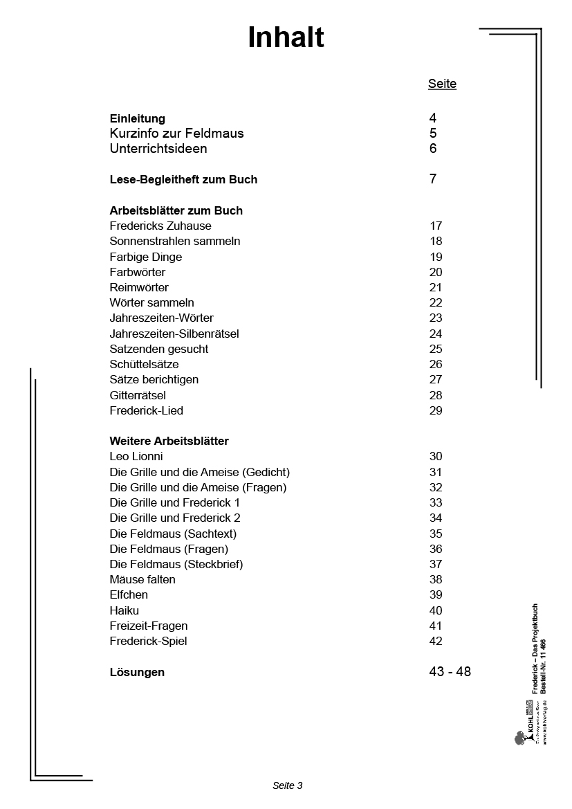 Frederick - DAS Projektbuch