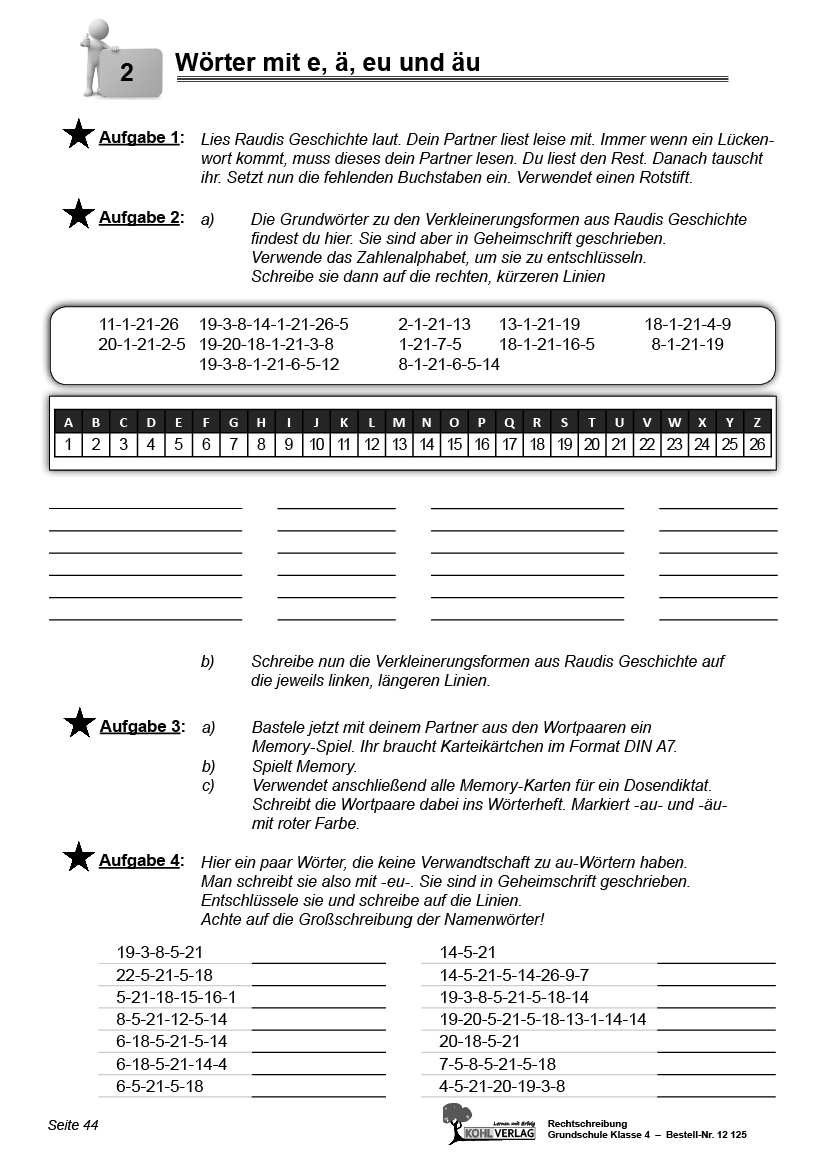 Rechtschreibung für die Grundschule / Klasse 4