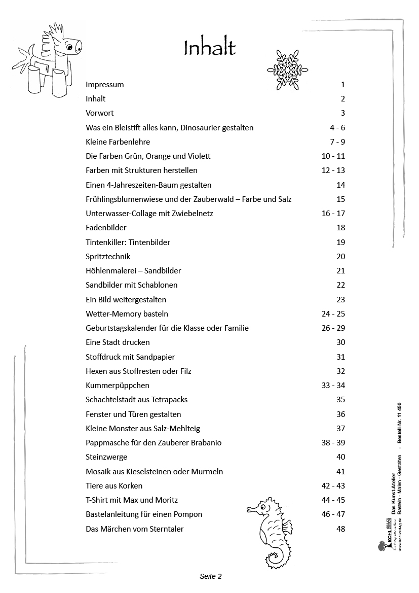 Das Kunstatelier - Basteln, Malen, Gestalten