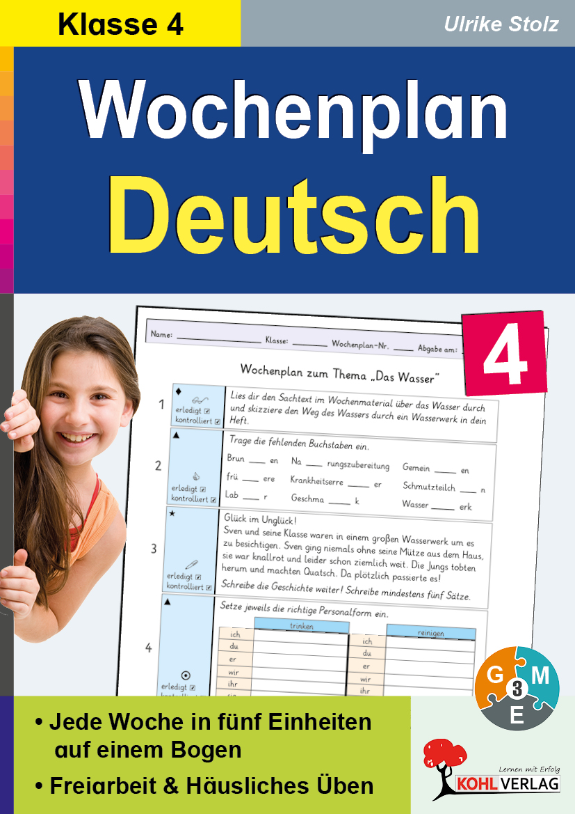 Wochenplan Deutsch / Klasse 4