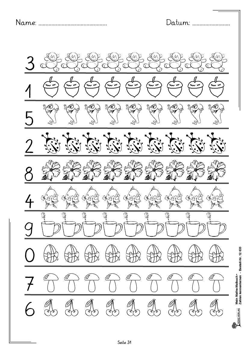 Mein Mathe-Malbuch / Band 1: Zahlen kennenlernen