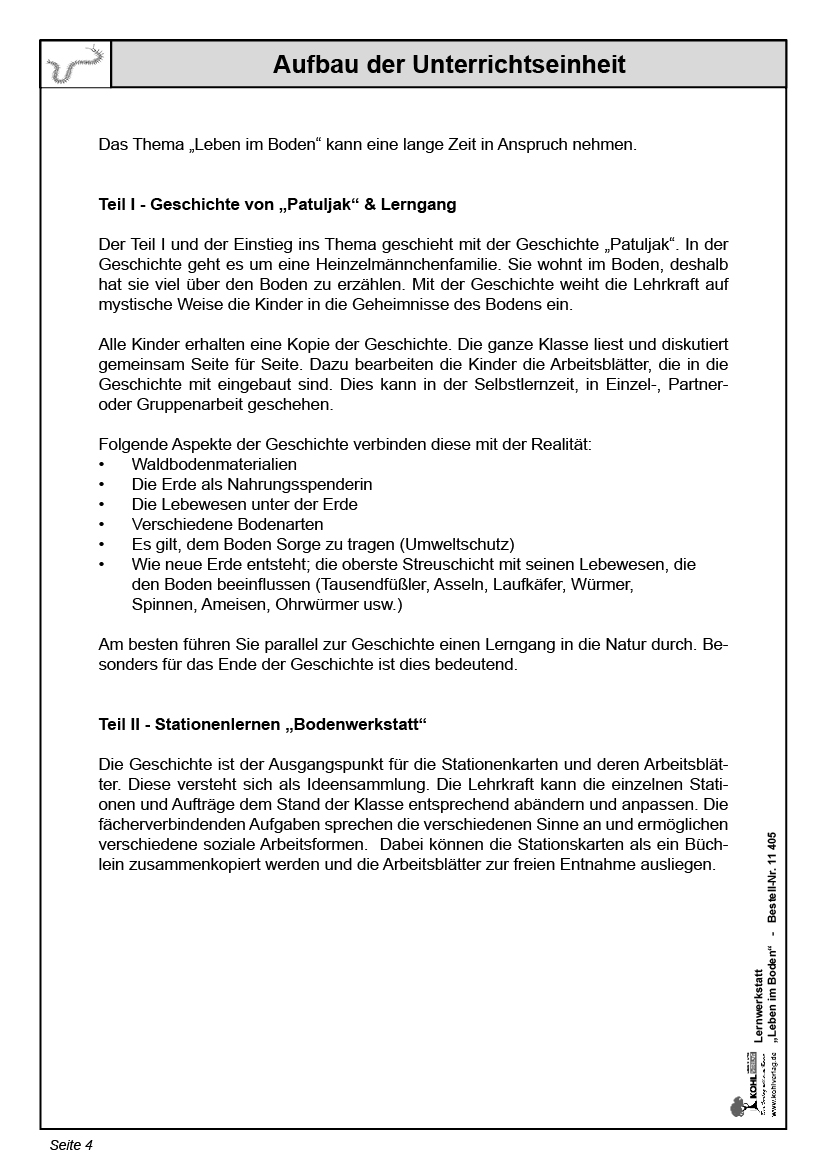 Lernwerkstatt Leben im Boden Lernwerkstatt Leben im Boden