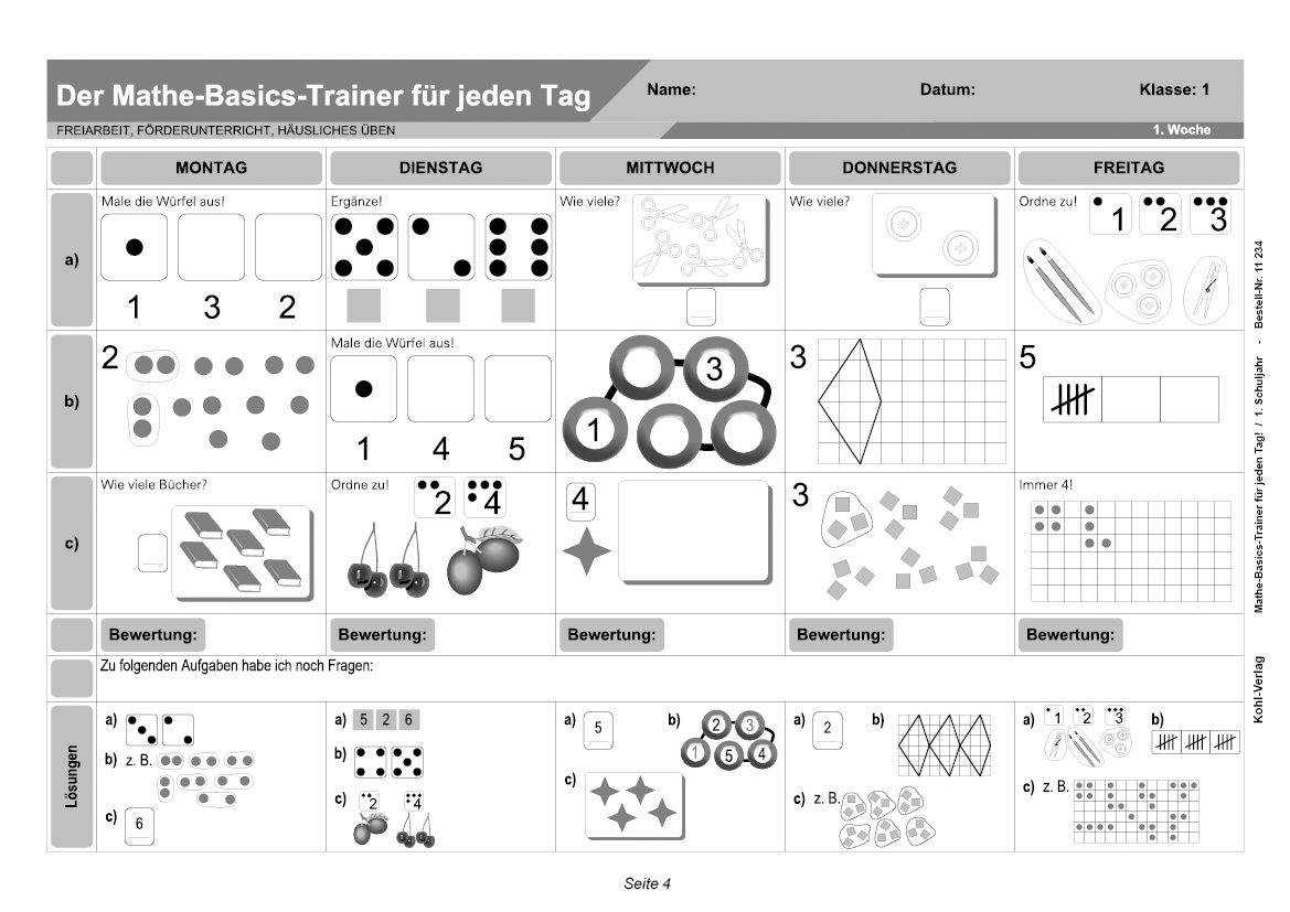 Mathe-Basics-Trainer / Klasse 1